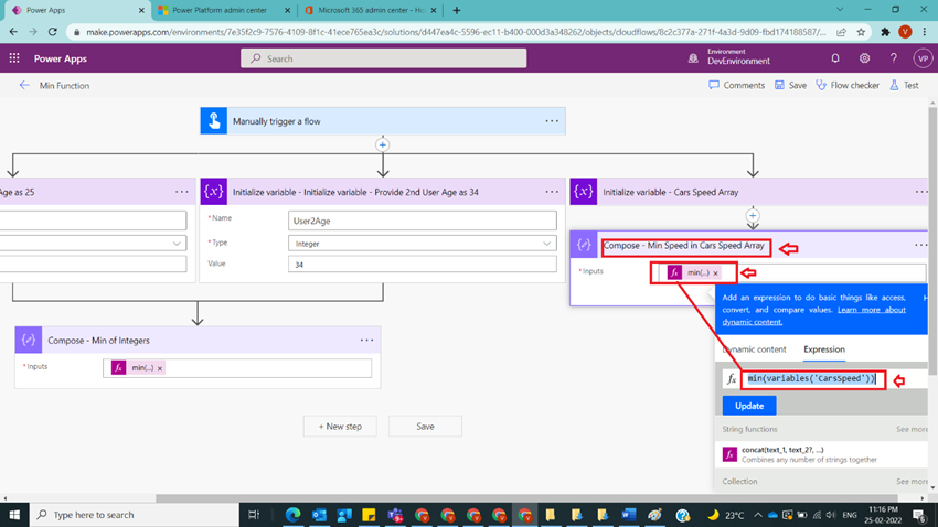 Usage Of Min Function In Power Automate